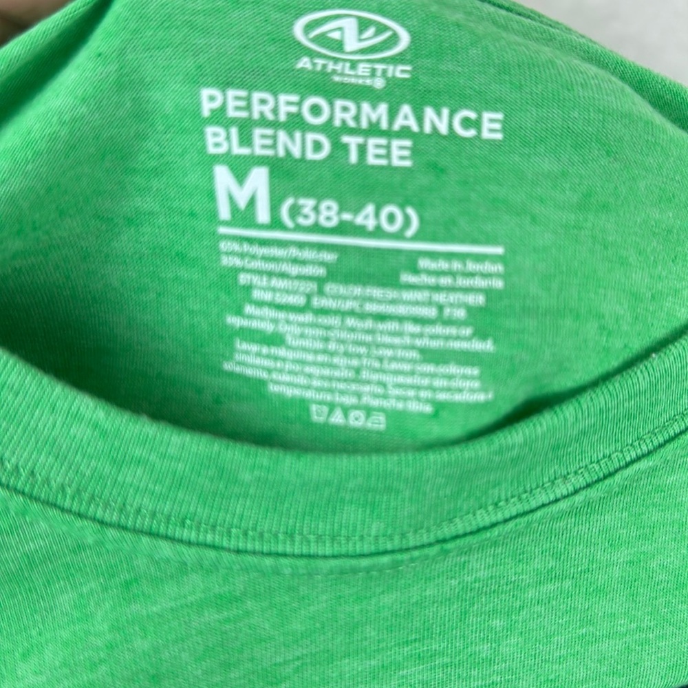 Athletic Works Men’s Short Sleeve T-shirt Green Size Medium 38-40 - Picture 4 of 7